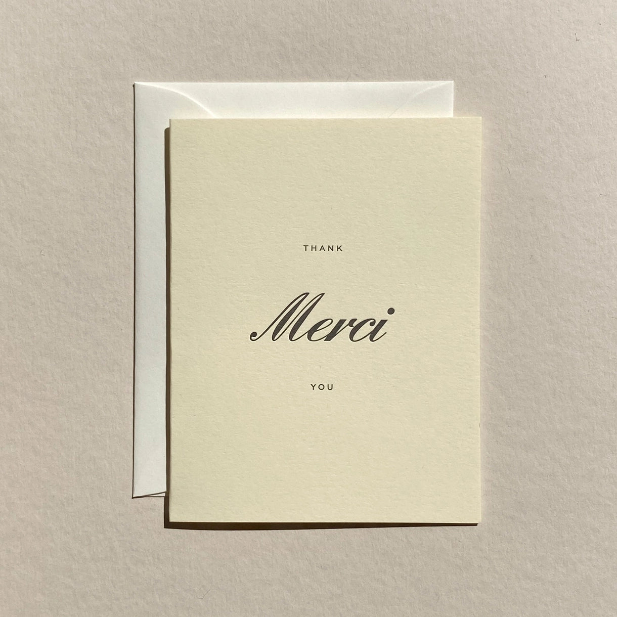 Merci Script Greeting Card