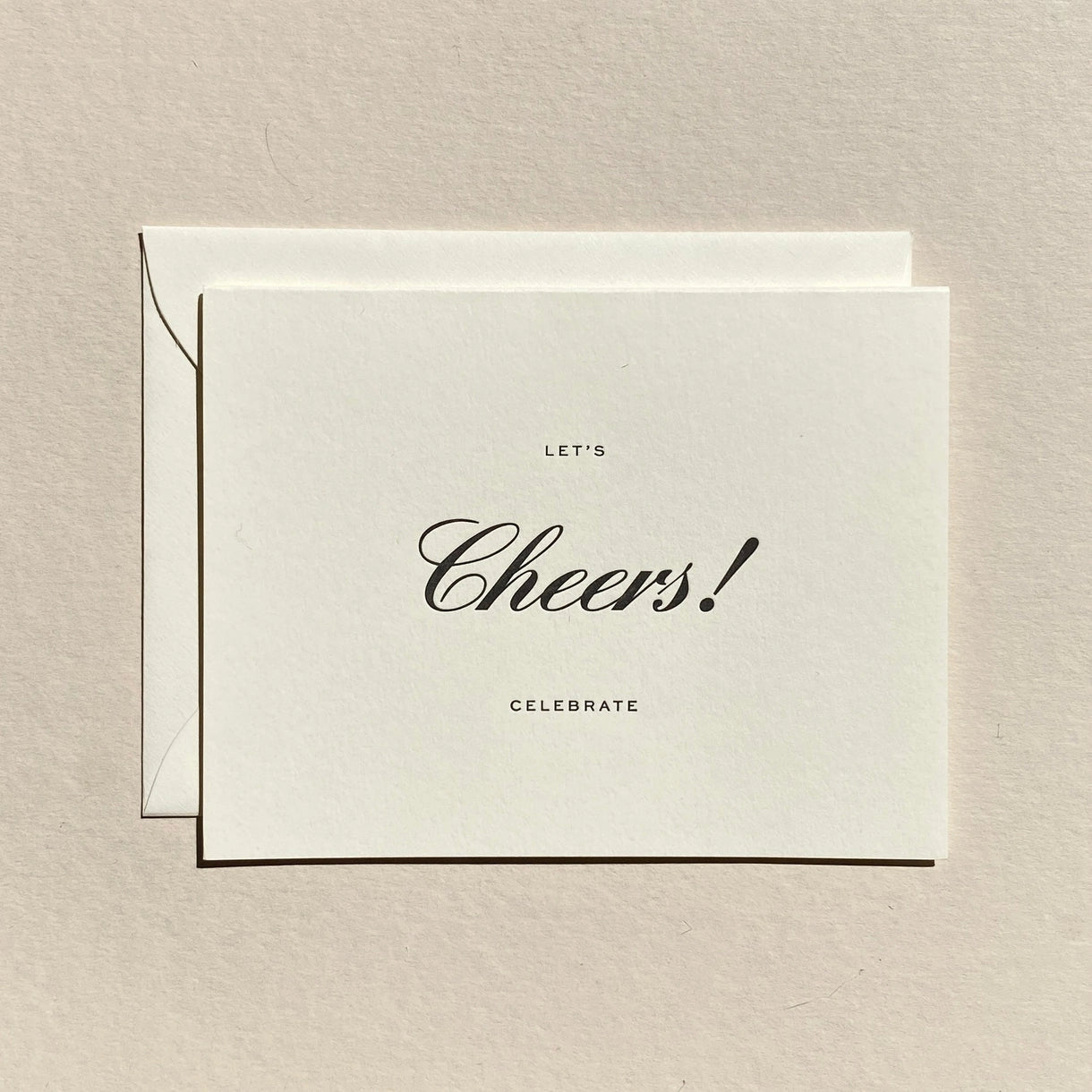 'Cheers!' Script Greeting Card