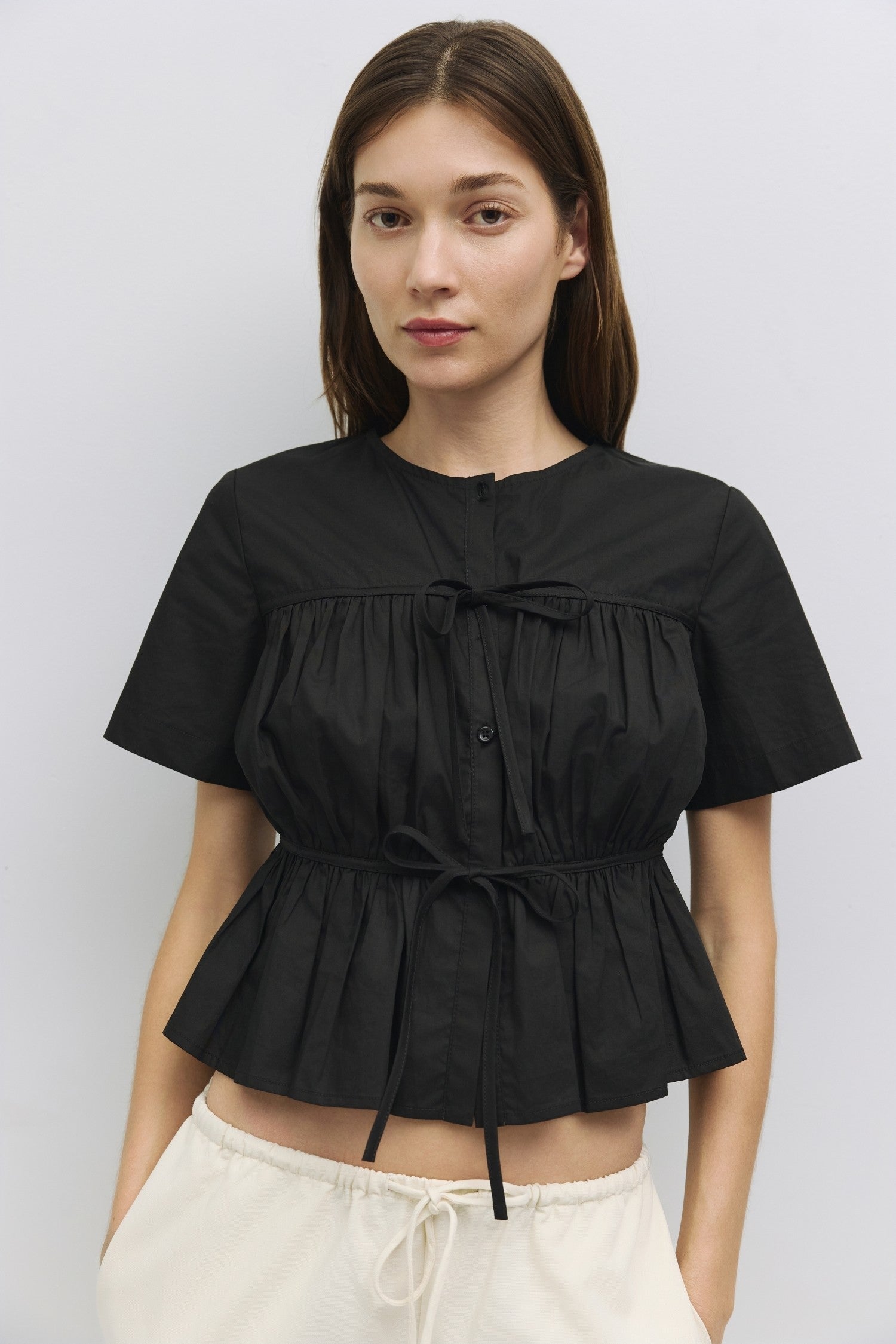 Gemma Tie Front Blouse