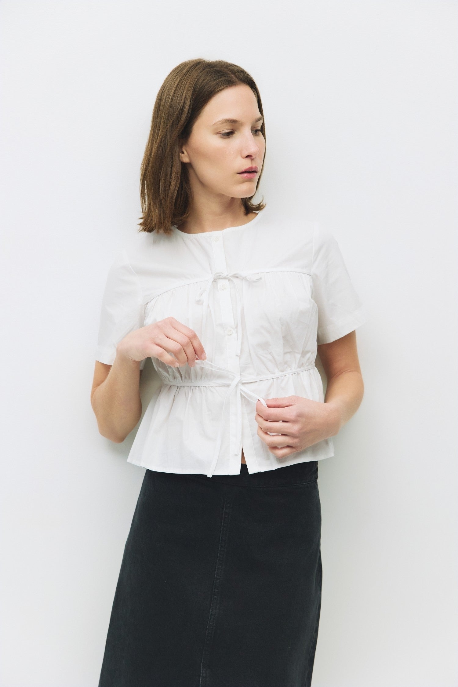 Gemma Tie Front Blouse